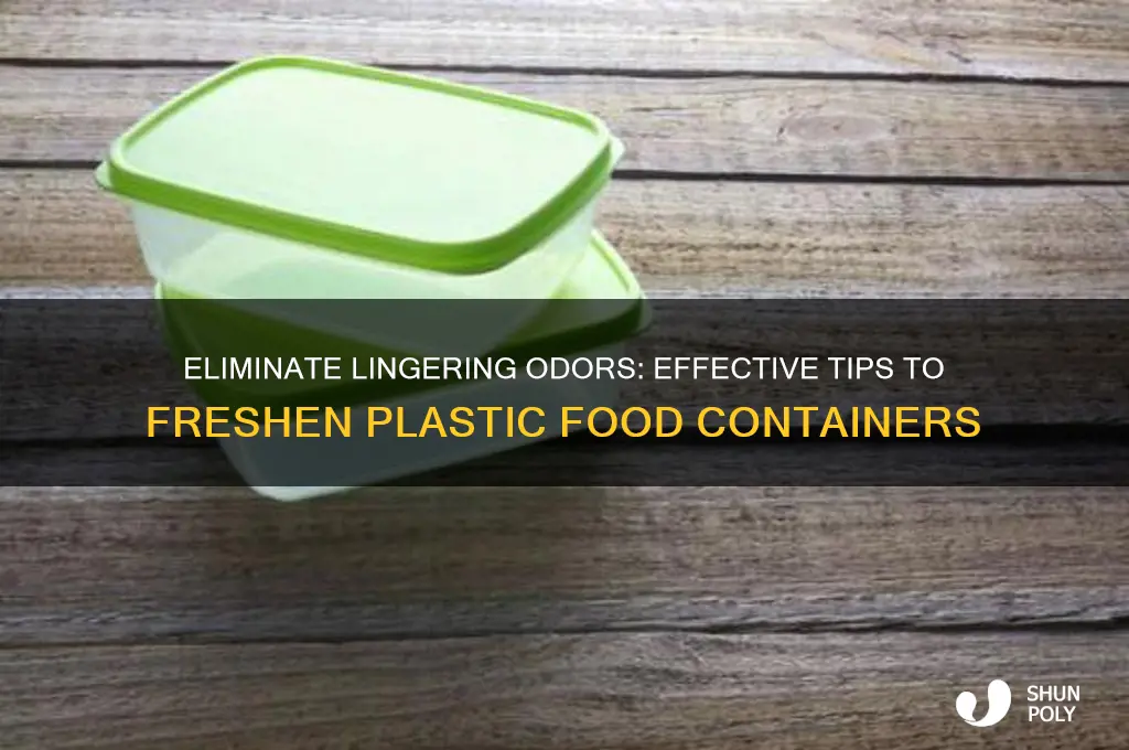 how to remove smell from plastic food containers