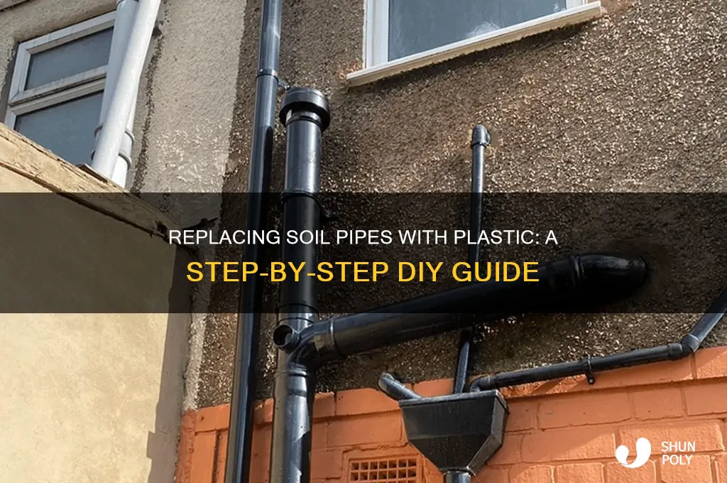 how to remove soil pipe and replace with plastic