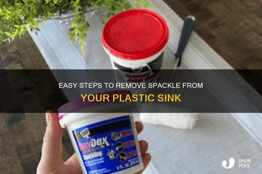 how to remove spackle from plastic sink