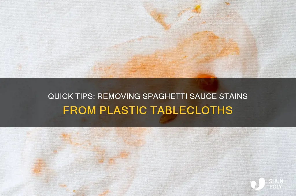 how to remove spaghetti sauce from plastic tablecloth