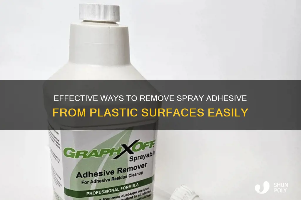 how to remove spray adhesive from plastic