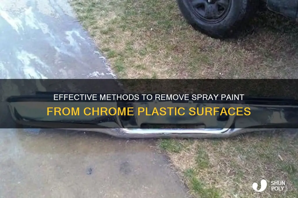 how to remove spray paint from chrome plastic