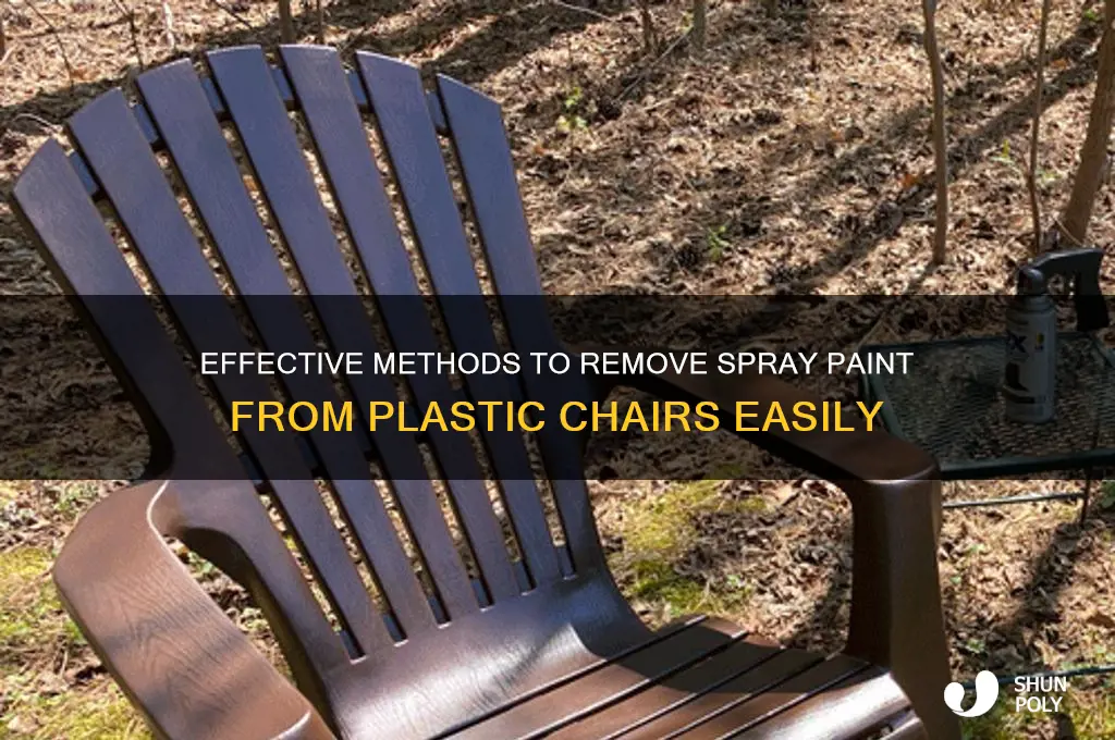 how to remove spray paint from plastic chairs