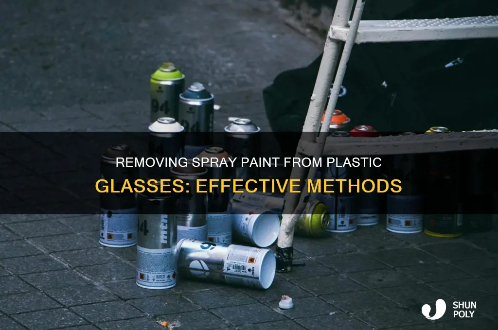 how to remove spray paint from plastic glasses