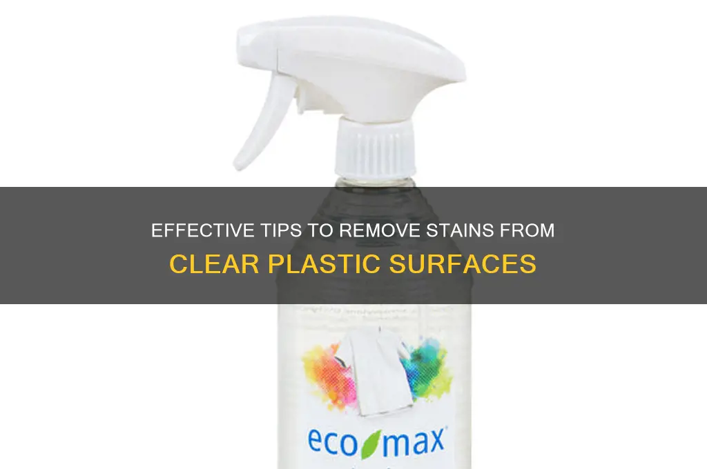 how to remove stain from clear plastic