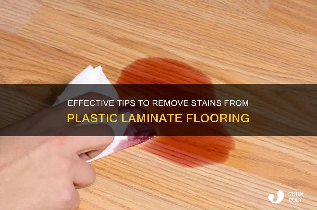 how to remove stain from plastic laminate floor