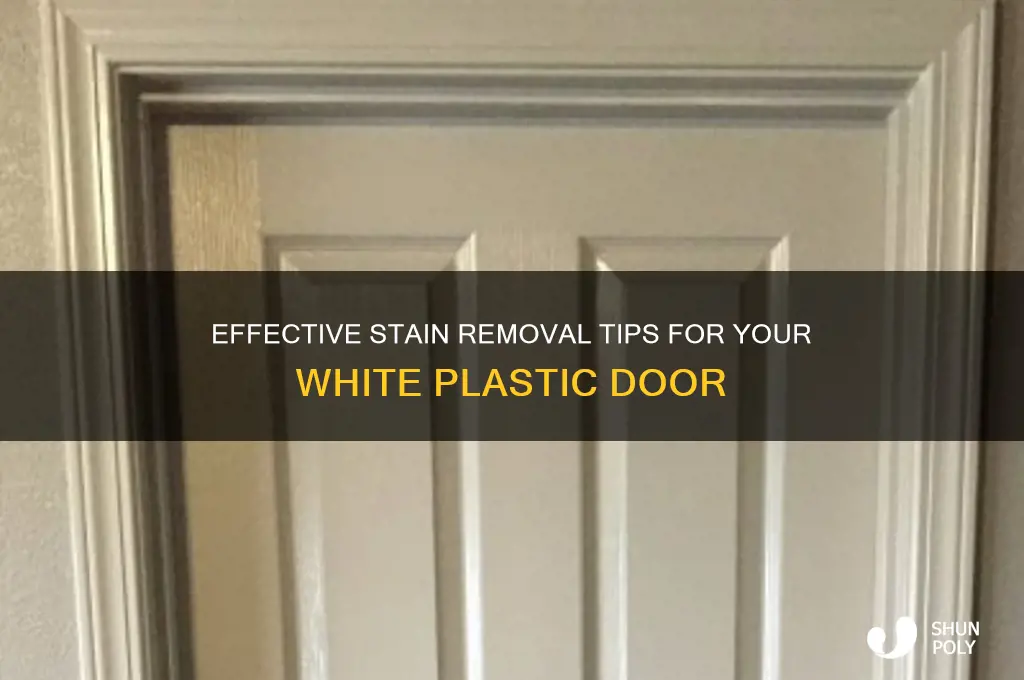 how to remove stain white plastic door
