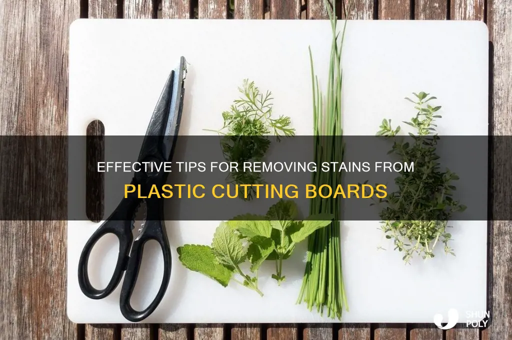 how to remove stains from a plastic cutting board