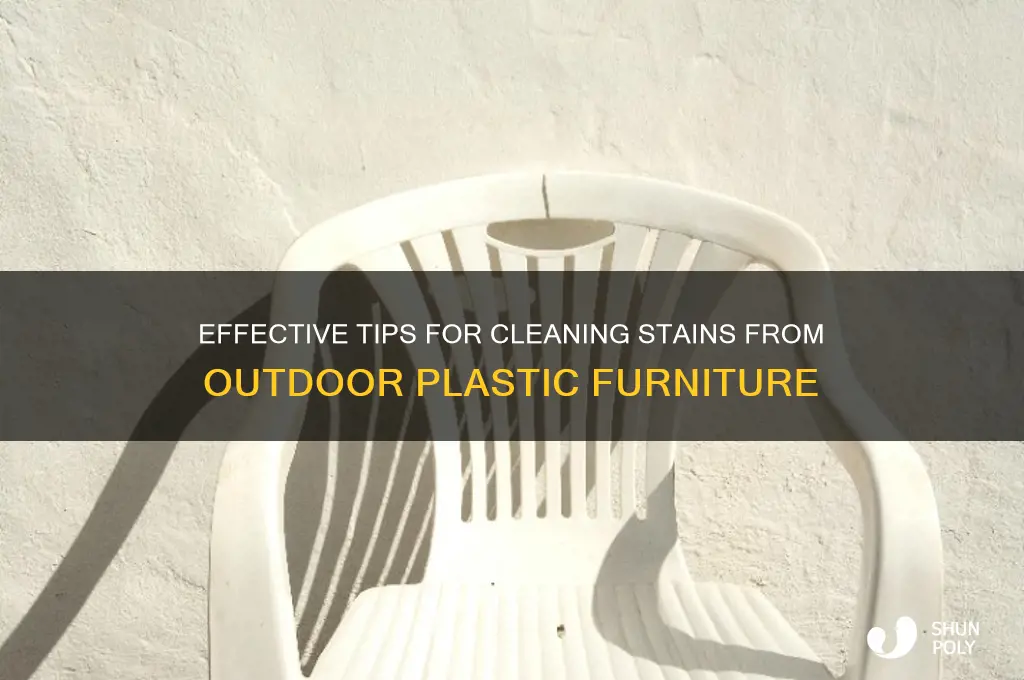 how to remove stains from outdoor plastic furniture