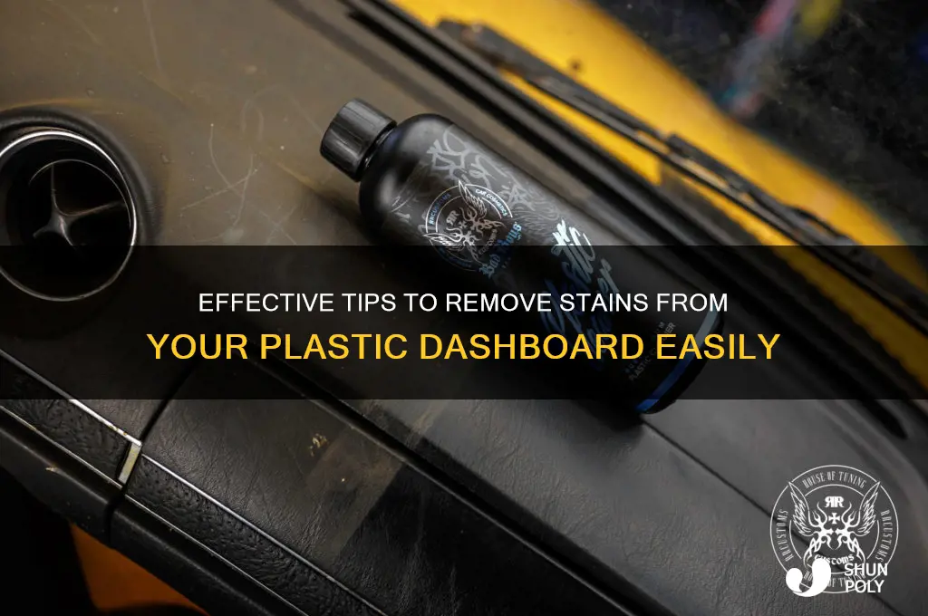how to remove stains from plastic dashboard