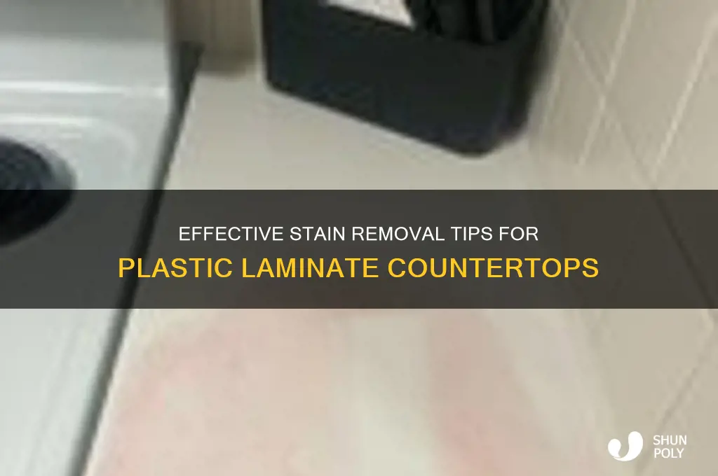 how to remove stains from plastic laminate countertops