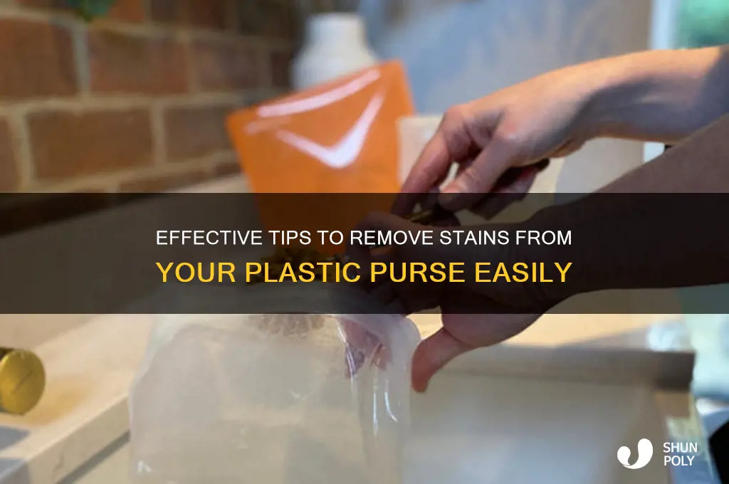 how to remove stains from plastic purse