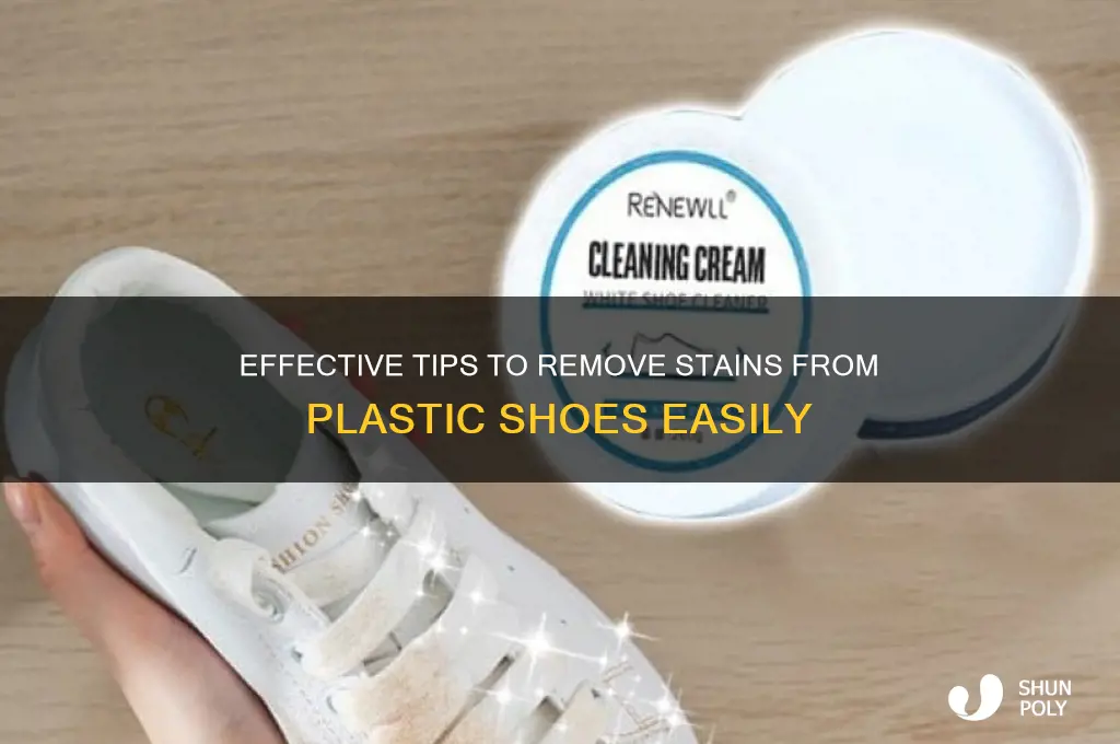 how to remove stains from plastic shoes