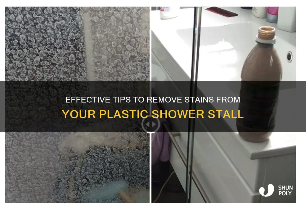 how to remove stains from plastic shower stall