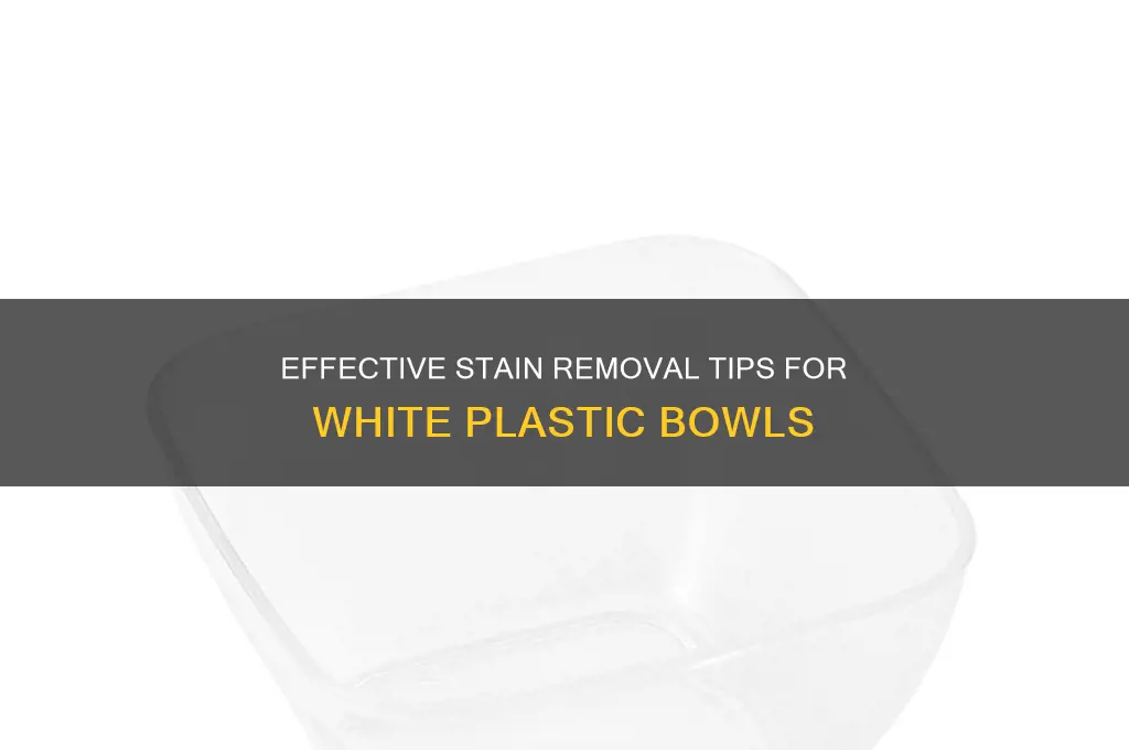 how to remove stains from white plastic bowls