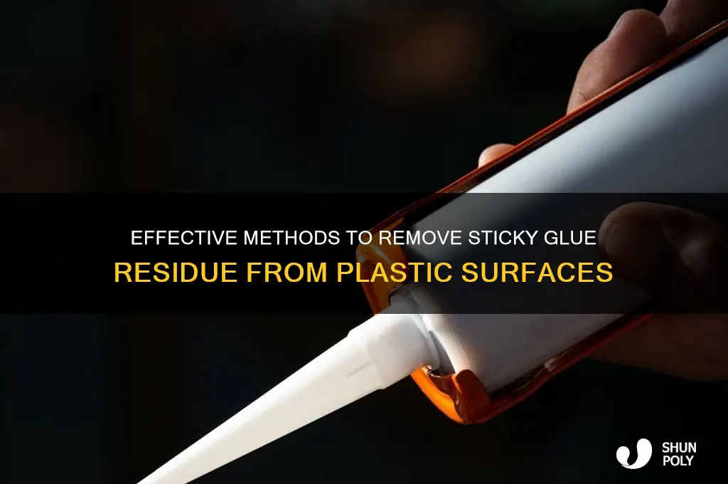 how to remove stick glue from plastic