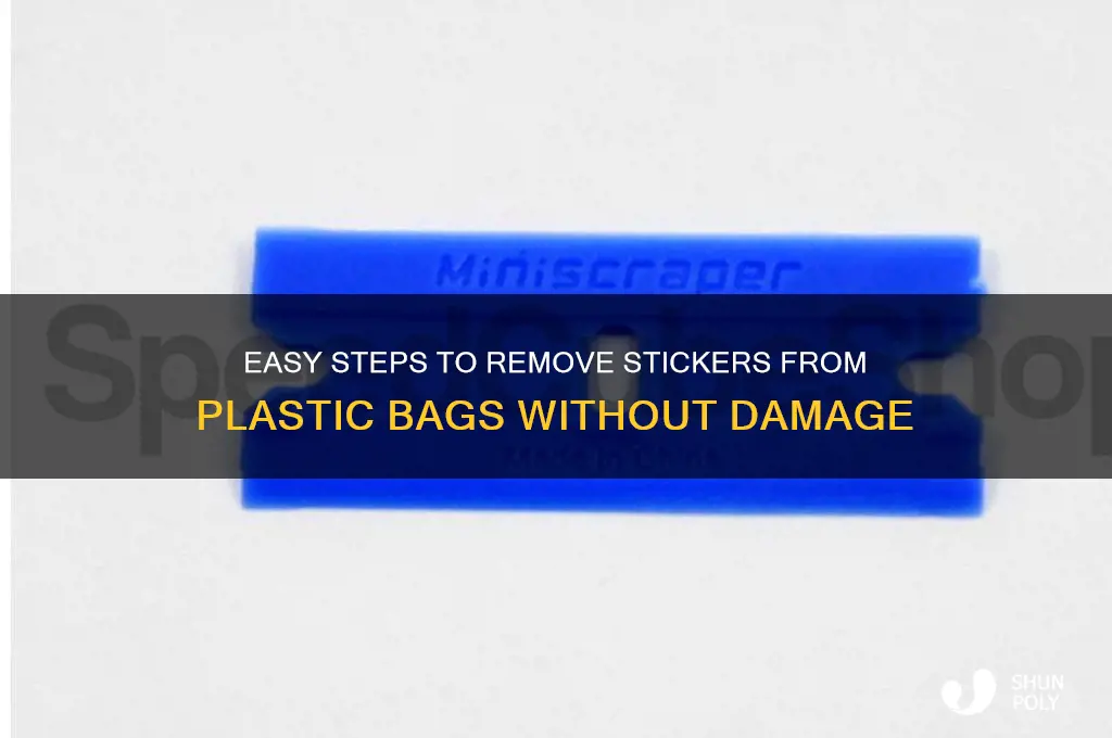 how to remove sticker from plastic bag