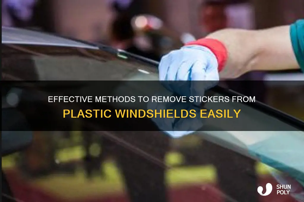 how to remove sticker from plastic windshield