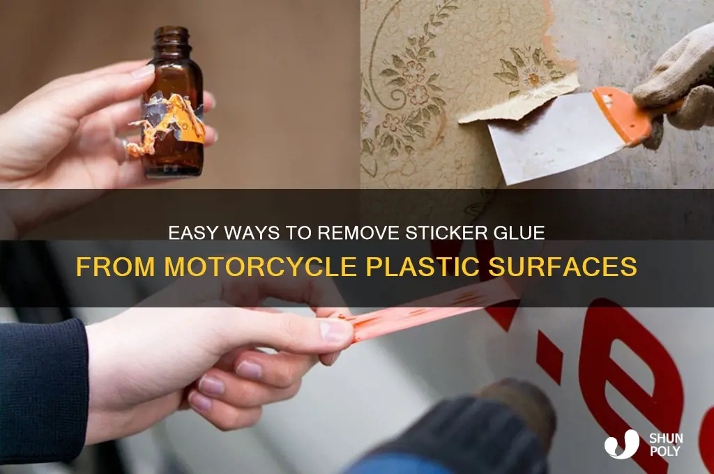 how to remove sticker glue from motorcycle plastic