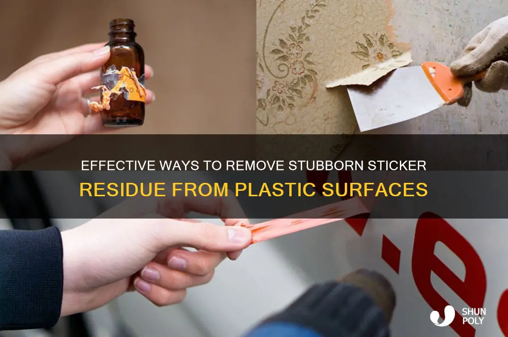 how to remove sticker scum from plastic