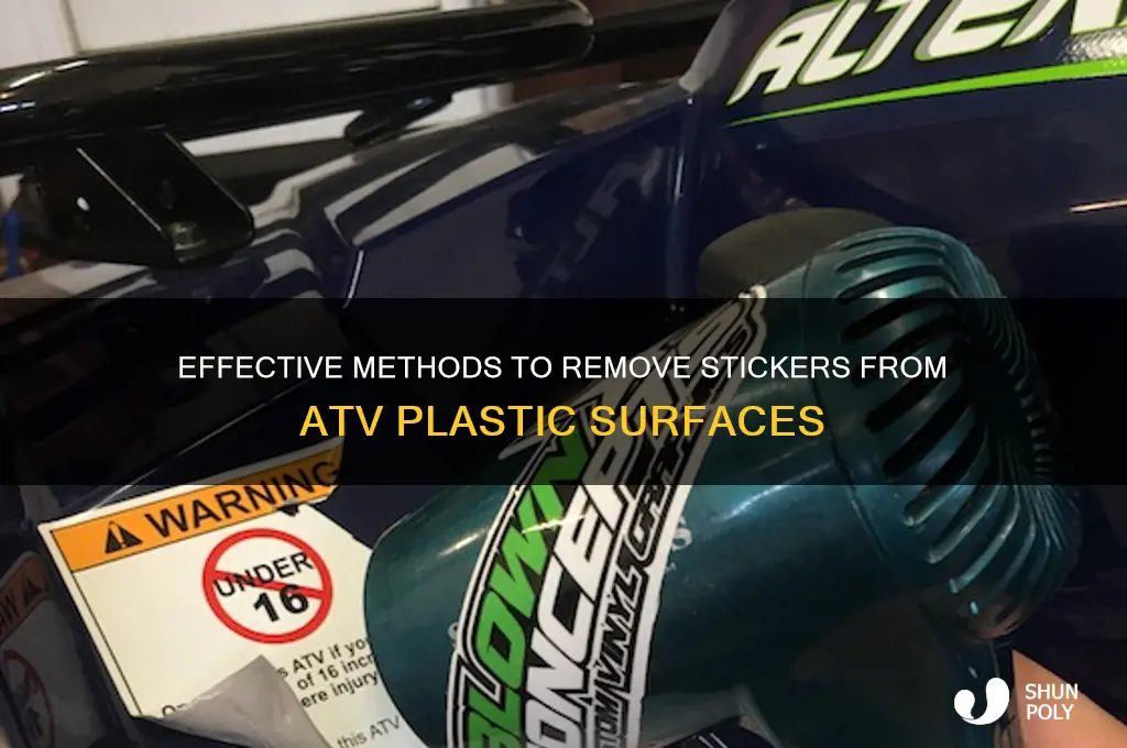 how to remove stickers from atv plastic
