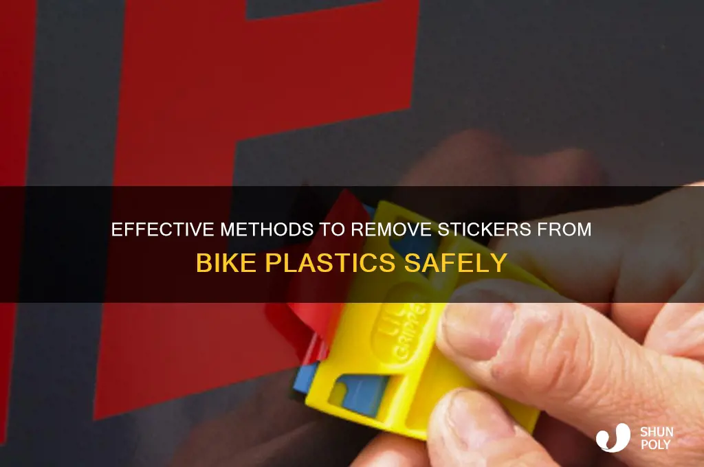 how to remove stickers from bike plastics