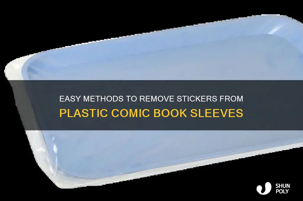 how to remove stickers from plastic comic books slips