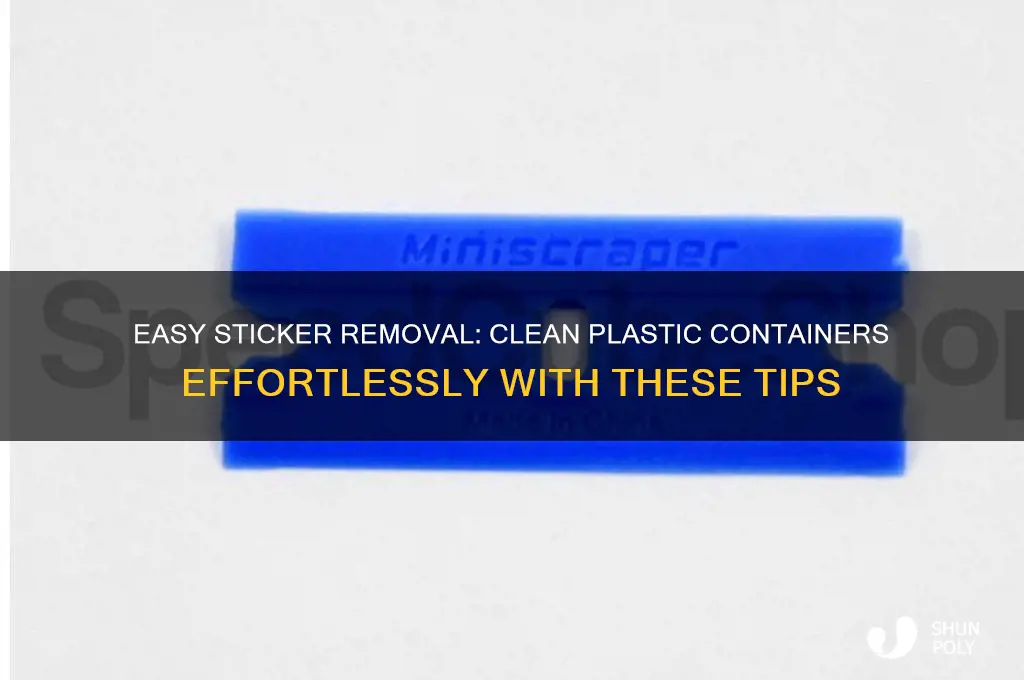 how to remove stickers from plastic containers