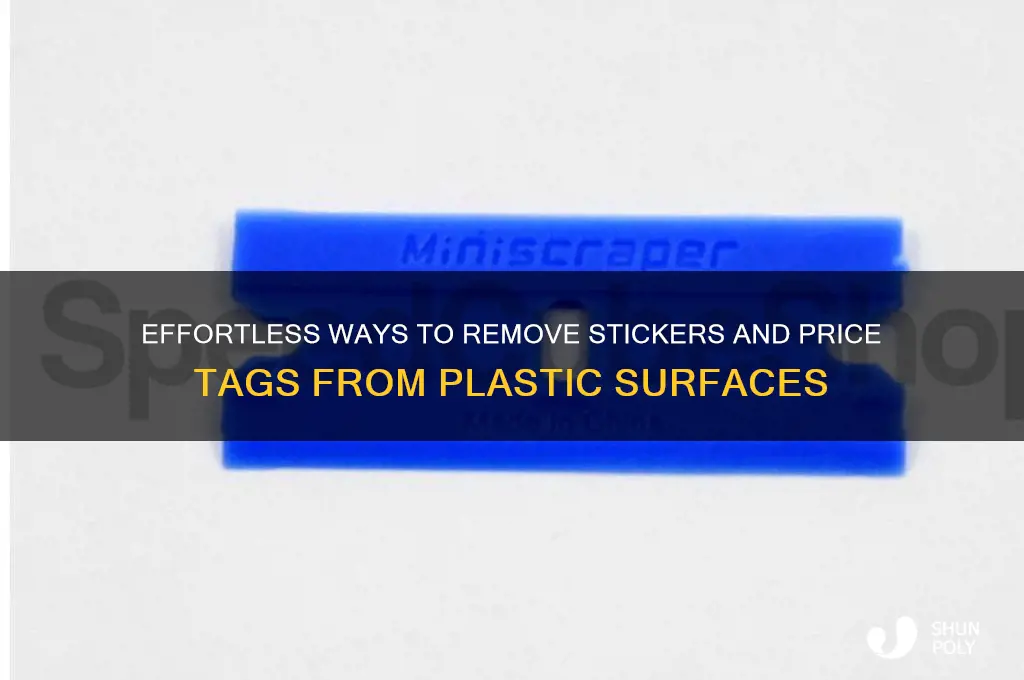 how to remove stickers or price tags on plastic