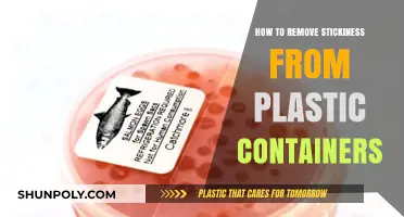 Get Rid of Sticky Plastic Containers Quickly