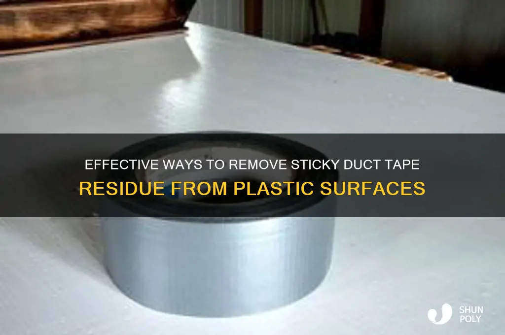 how to remove sticky duct tape residue from plastic