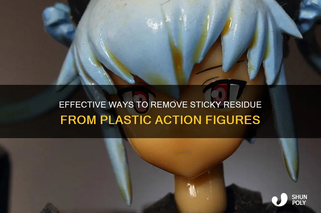 how to remove sticky from plastic action fihures