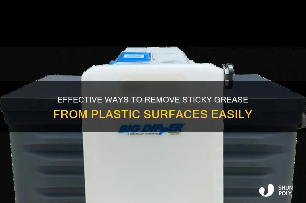 how to remove sticky grease from plastic