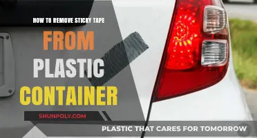 Get Rid of Sticky Tape Residue on Plastic Containers