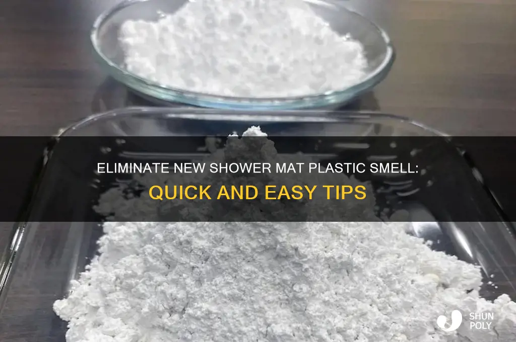 how to remove strong plastic odor from new shower mat
