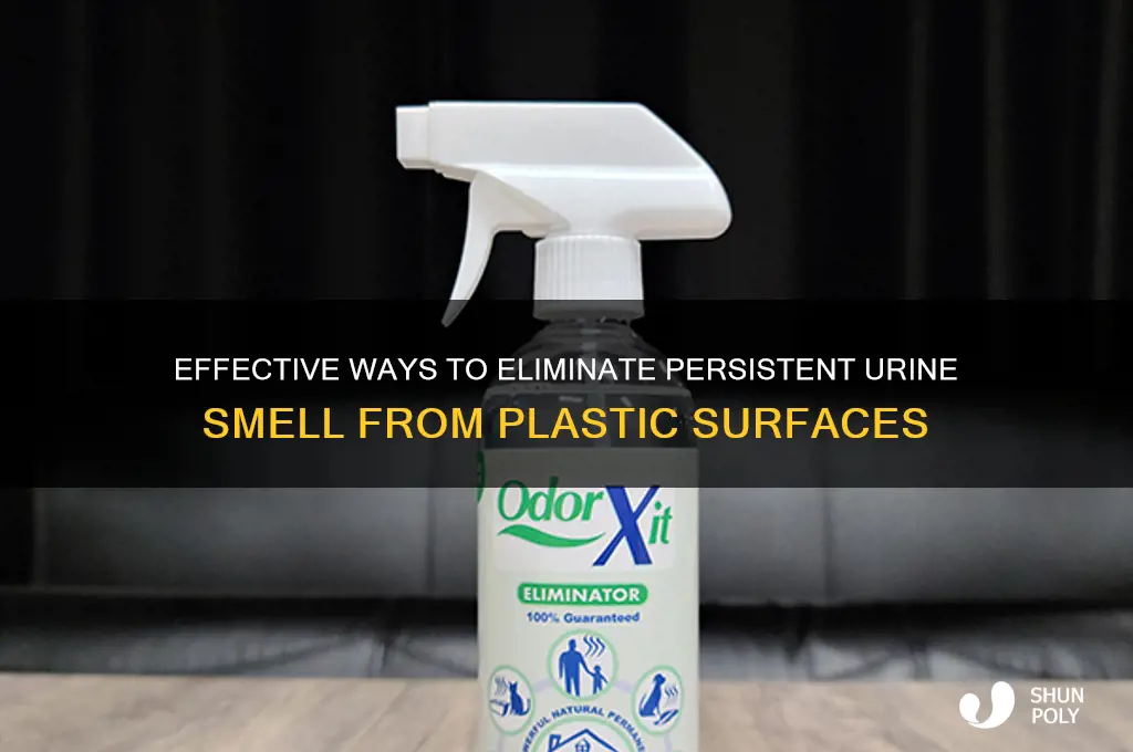 how to remove strong urine odor from plastic