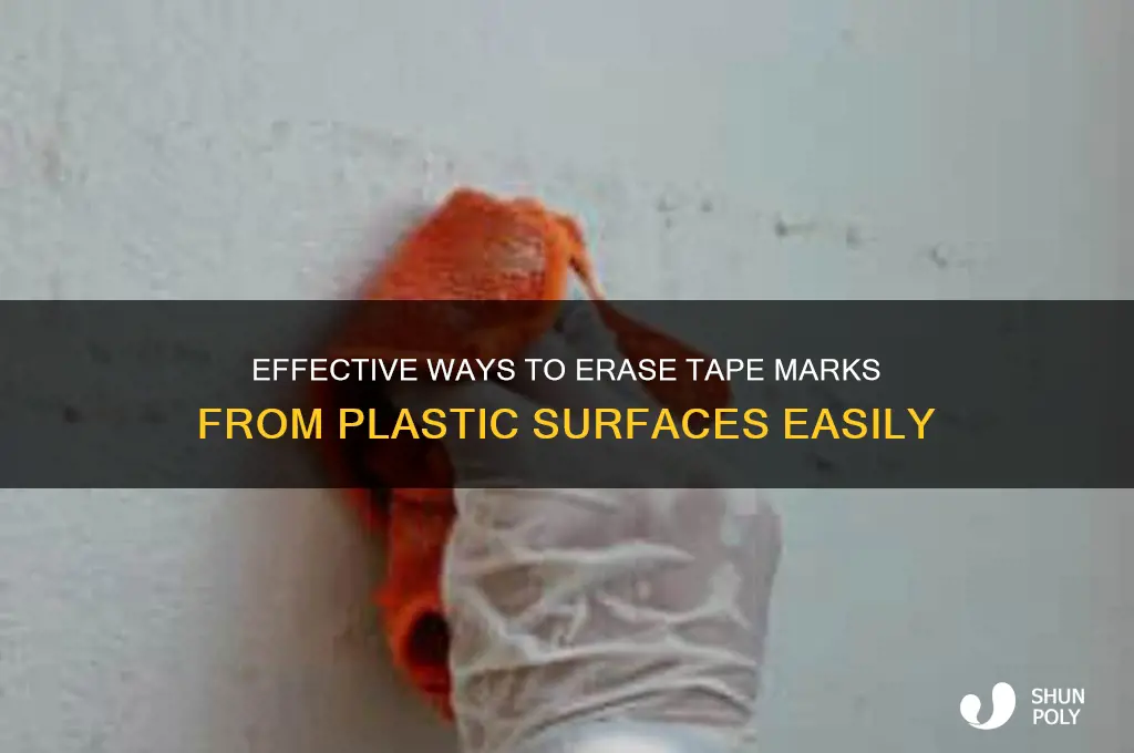 how to remove tape marks from plastic