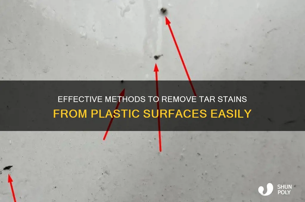how to remove tar stains from plastic