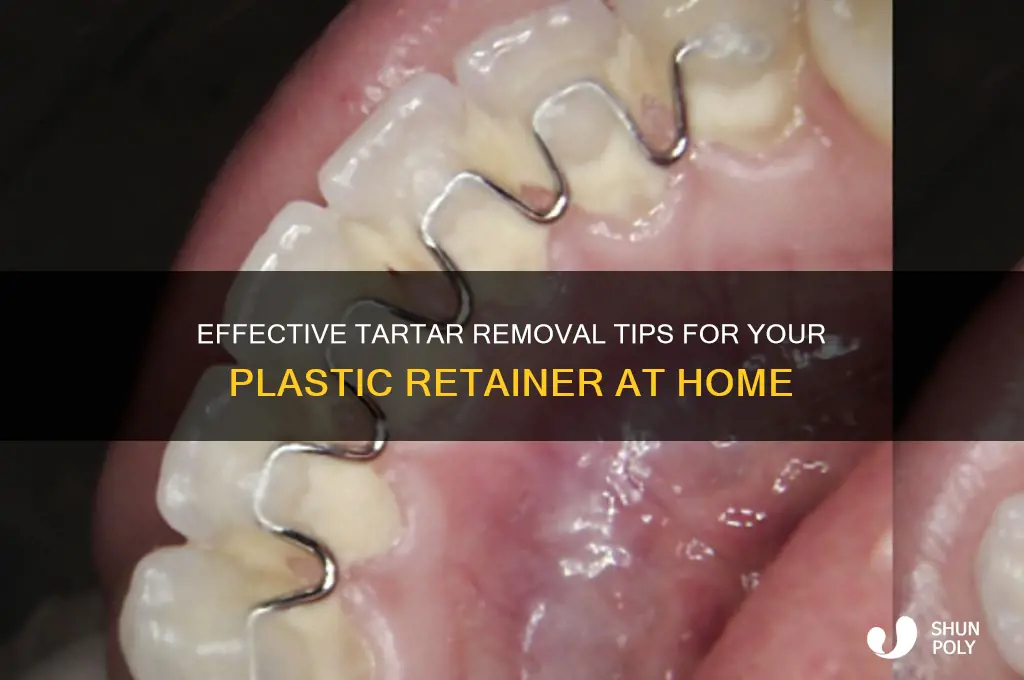 how to remove tartar from plastic retainer