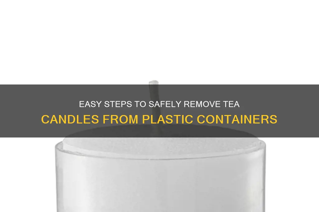 how to remove tea candle feom plastic