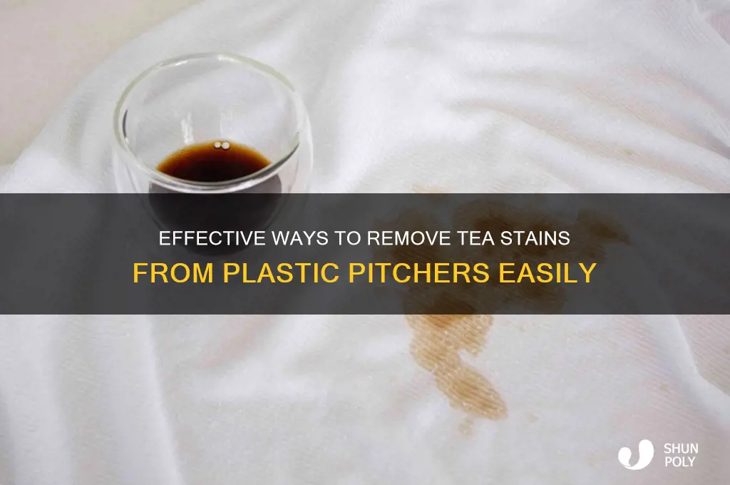 how to remove tea stain from plastic pitcher