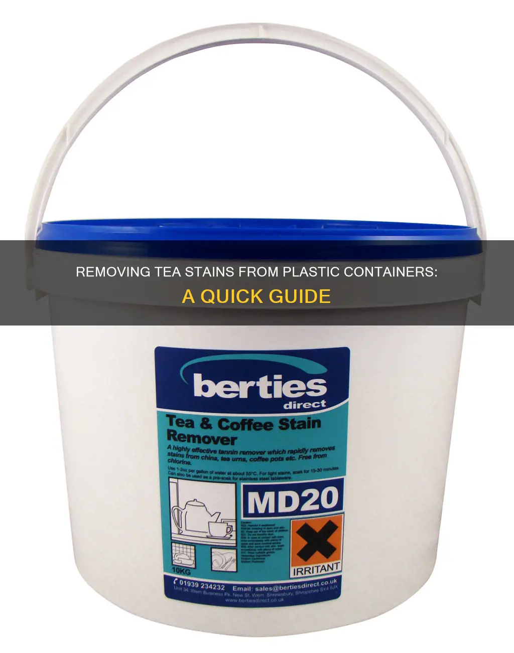 how to remove tea stains from plastic containers