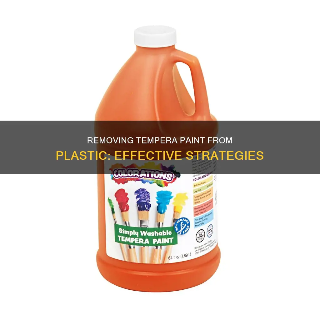 how to remove tempera paint from plastic