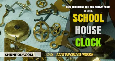 Easy Steps to Remove Mechanism from Plastic School House Clock