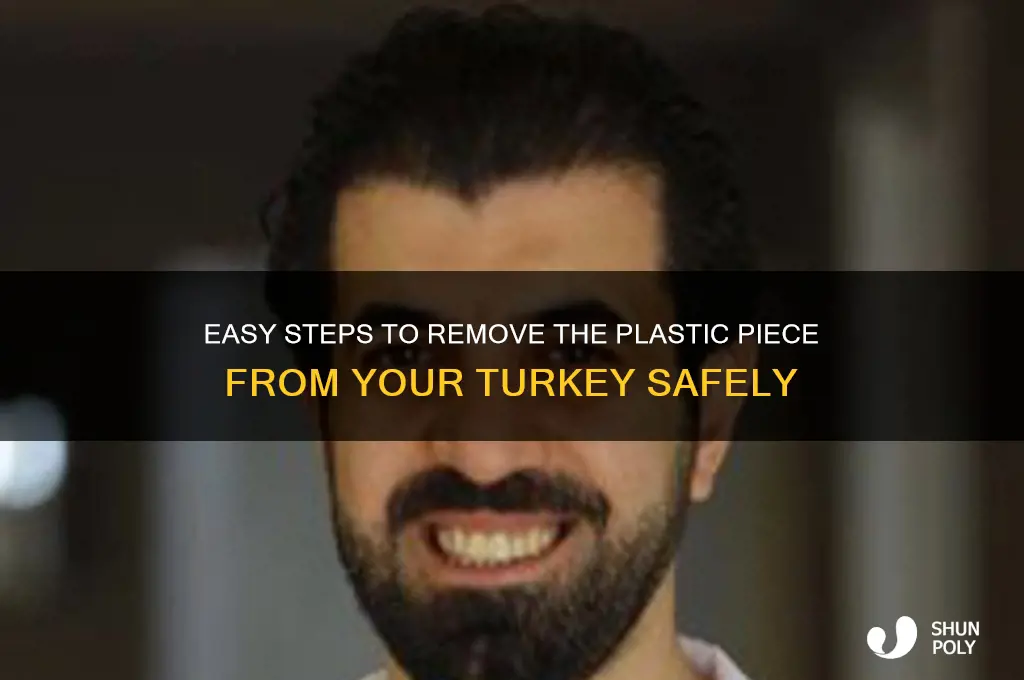how to remove the plastic bit from a turkey
