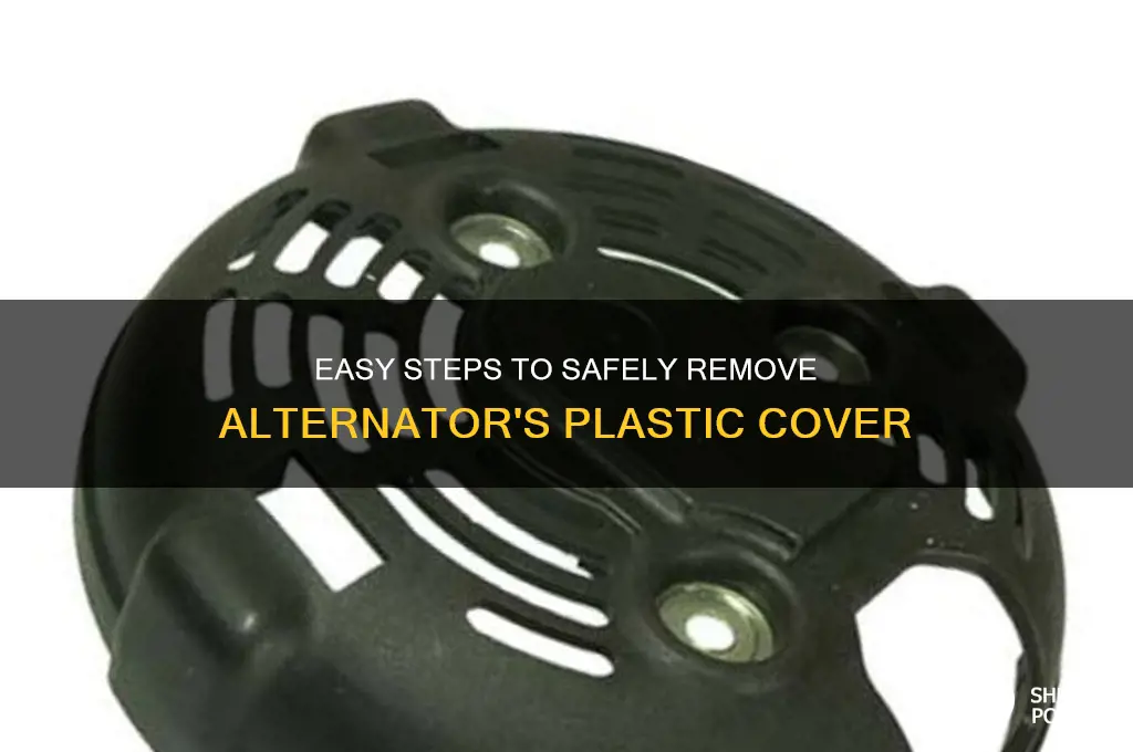 how to remove the plastic cover from alternator