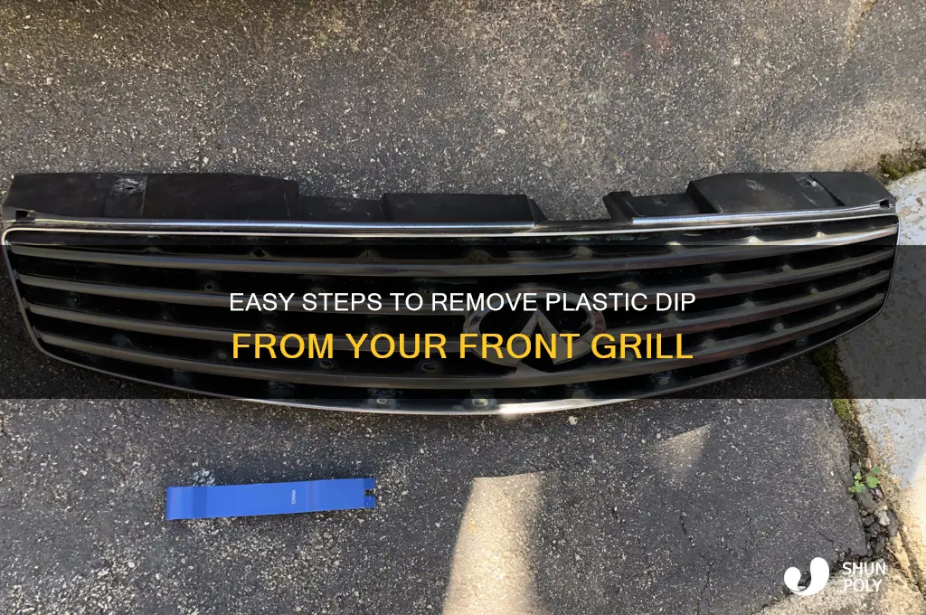 how to remove the plastic dip from front grill
