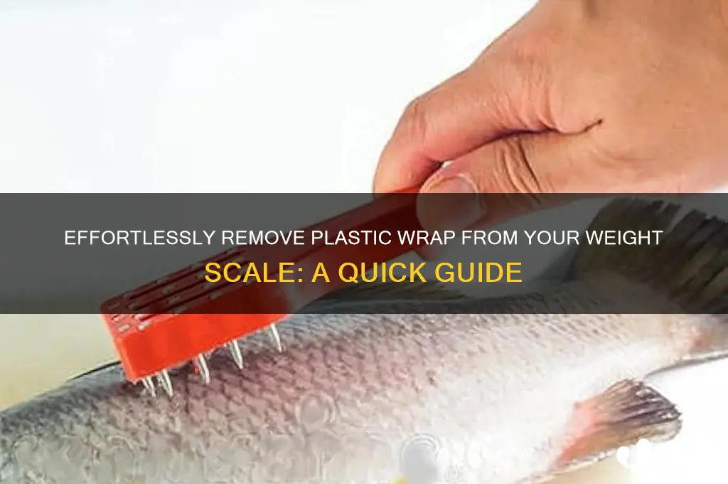 how to remove the plastic off a weight scale