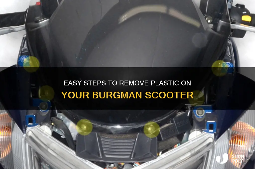 how to remove the plastic on a burgman