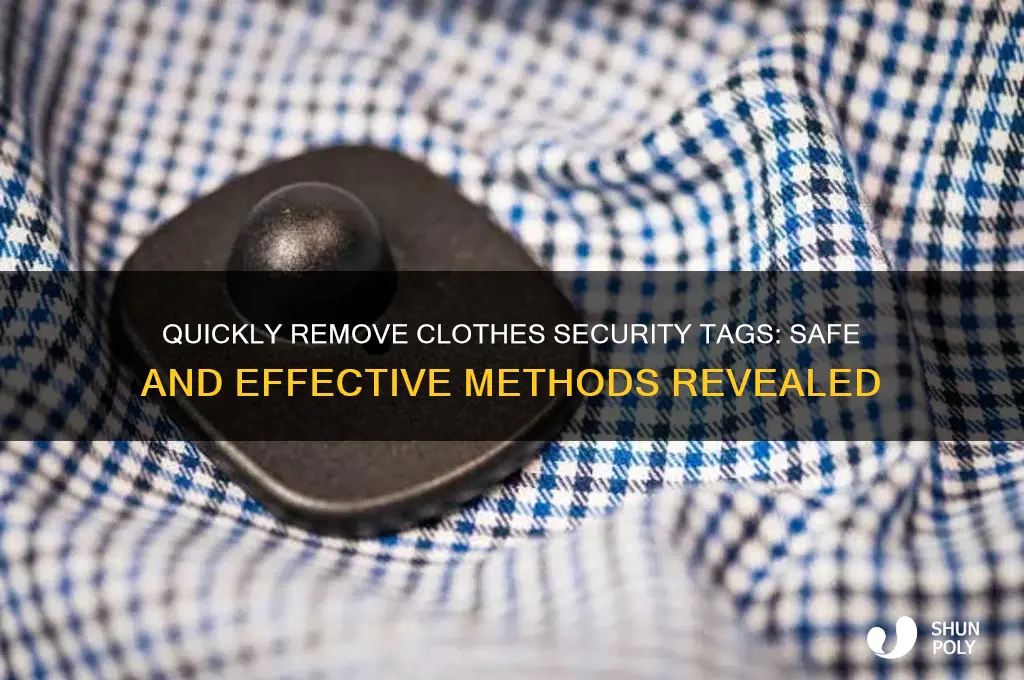 how to remove the plastic security tag on clothes